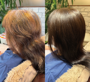 富山の女性の髪質改善&カラー