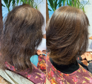 富山の女性の髪質改善ボリュームアップ