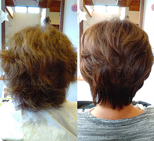 富山の女性の髪質改善