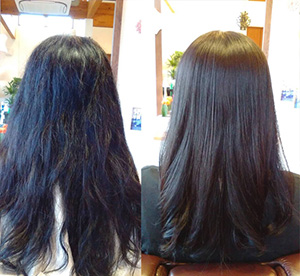 富山の女性の髪質改善